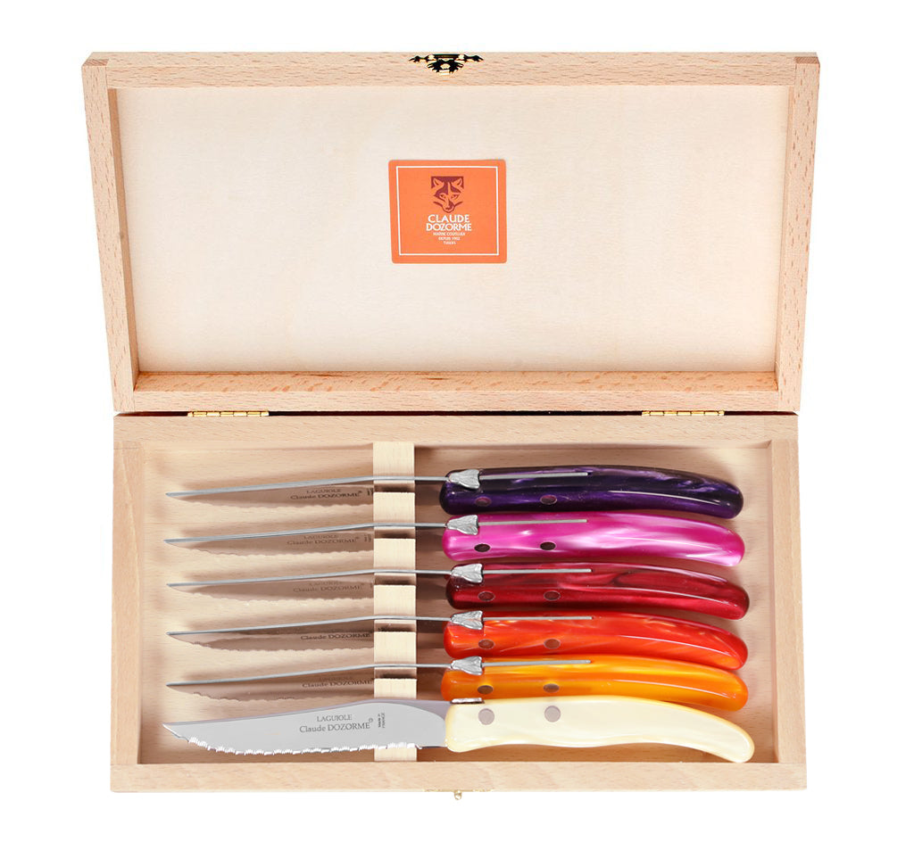 Laguiole Claude Dozorme Berlingot Set of Six Steak Knives