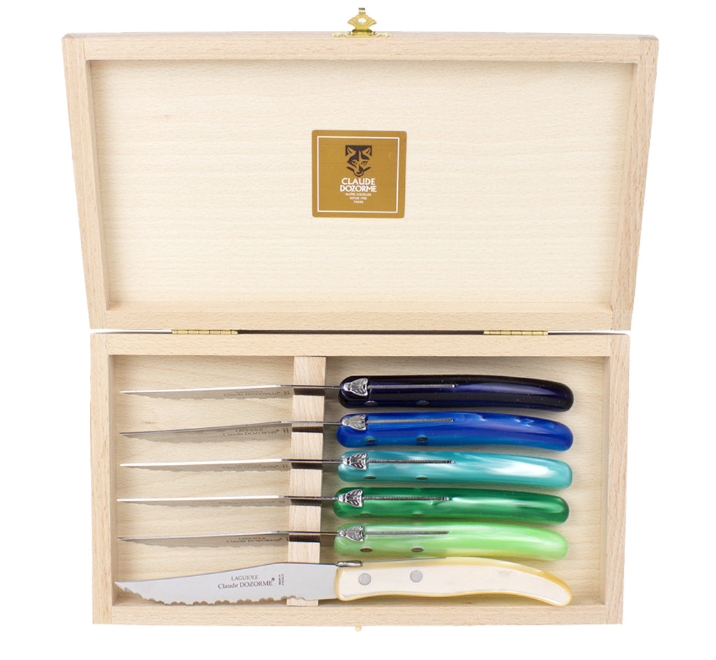 Laguiole Claude Dozorme Set of Six Steak Knives - bonmarche