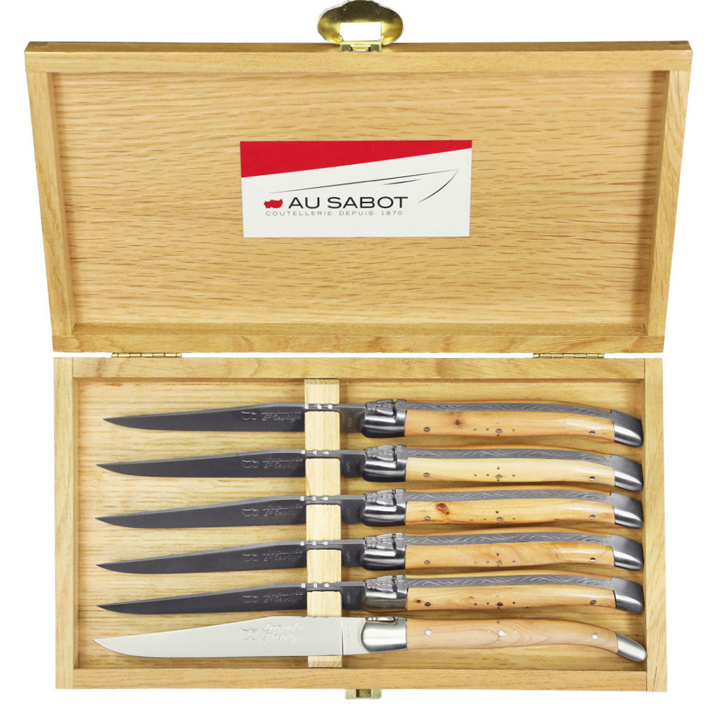 Laguiole Au Sabot Juniper Steak Knives