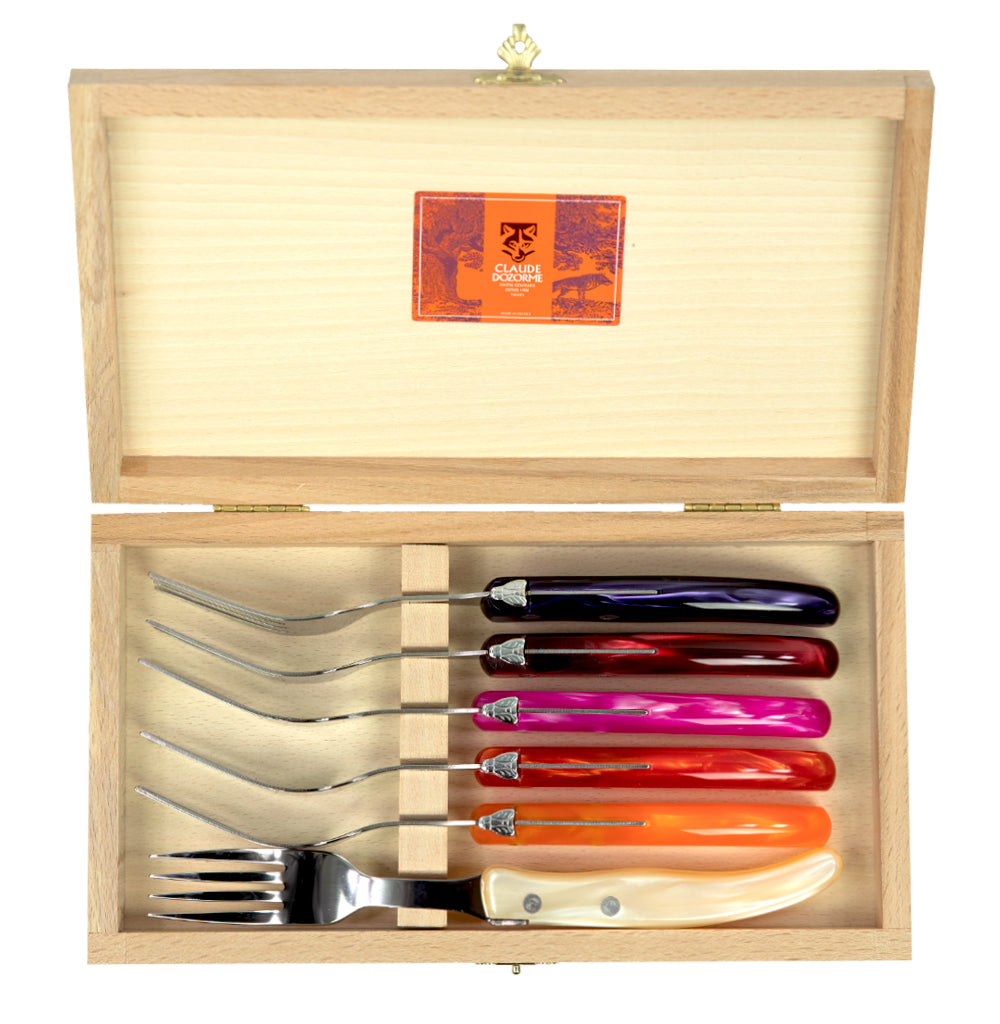 Laguiole Claude Dozorme Berlingot Set of Six Forks