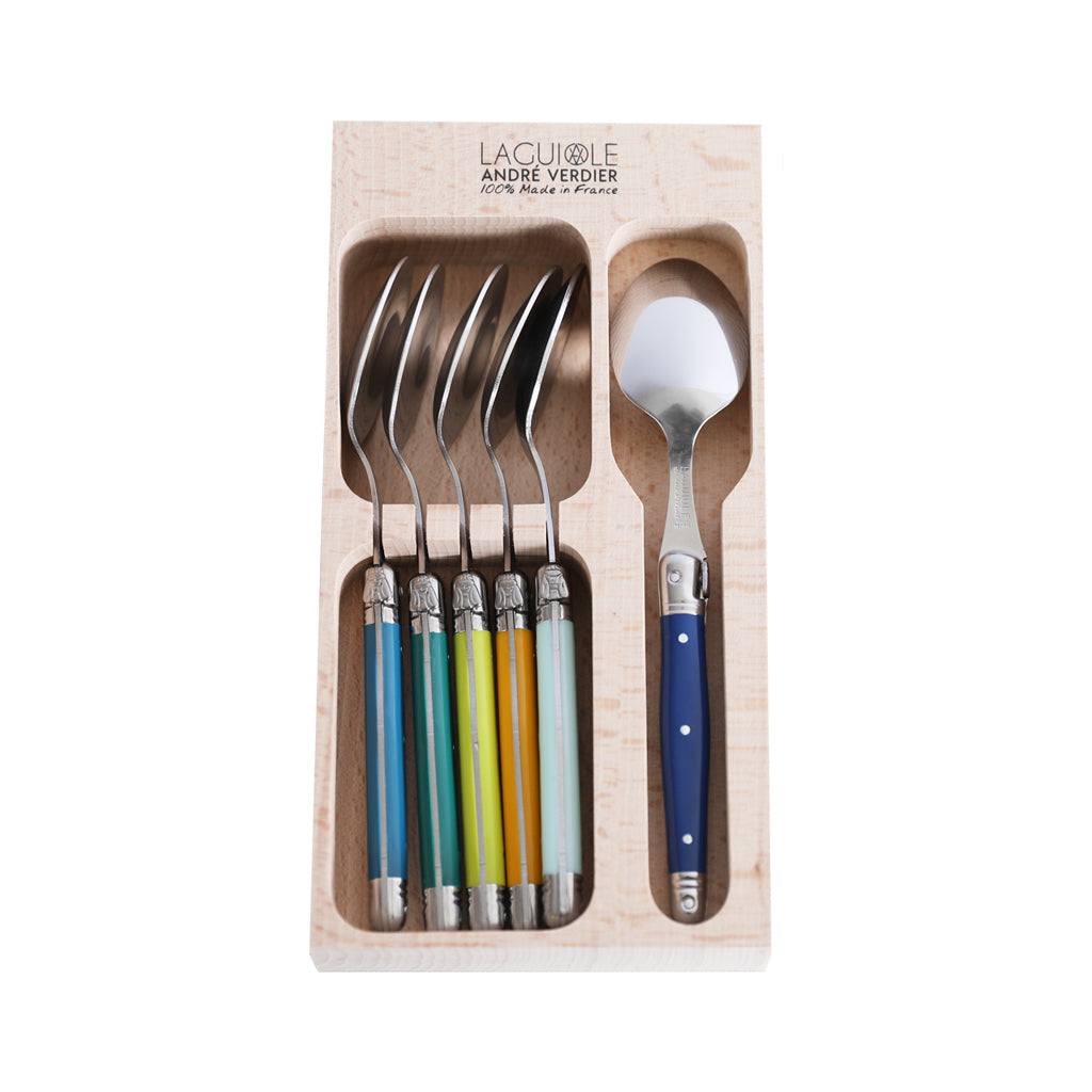 Laguiole André Verdier Set of 6 Dessert spoon - bonmarche