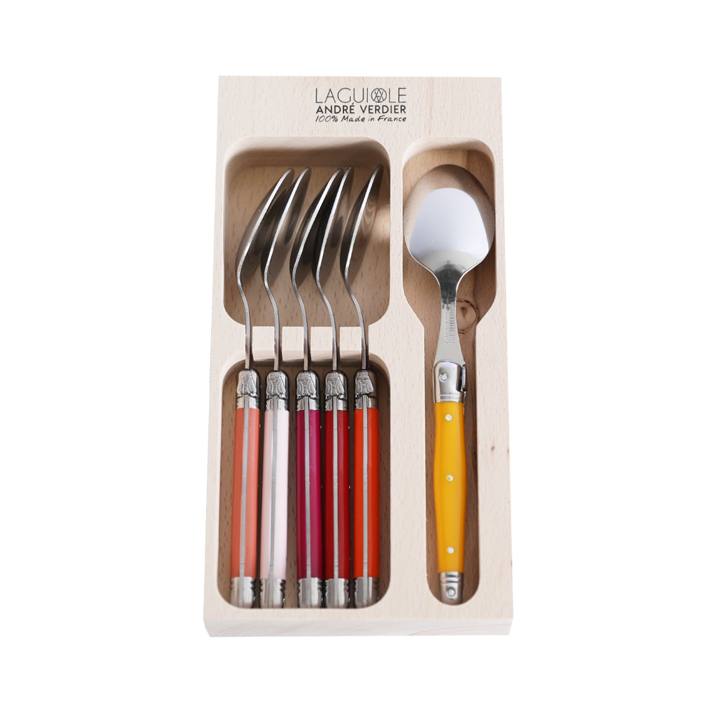 Laguiole André Verdier Set of 6 Dessert spoon - bonmarche