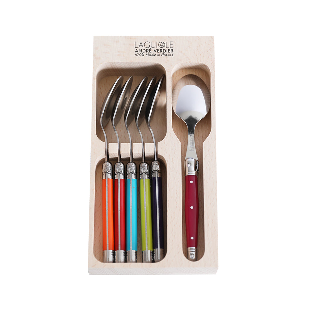 Laguiole André Verdier Set of 6 Dessert spoon - bonmarche