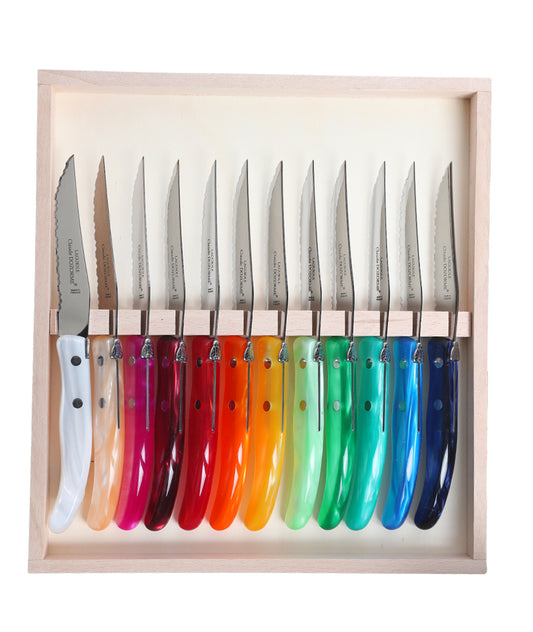 Laguiole Claude Dozorme Berlingot Set of Twelve Steak Knives
