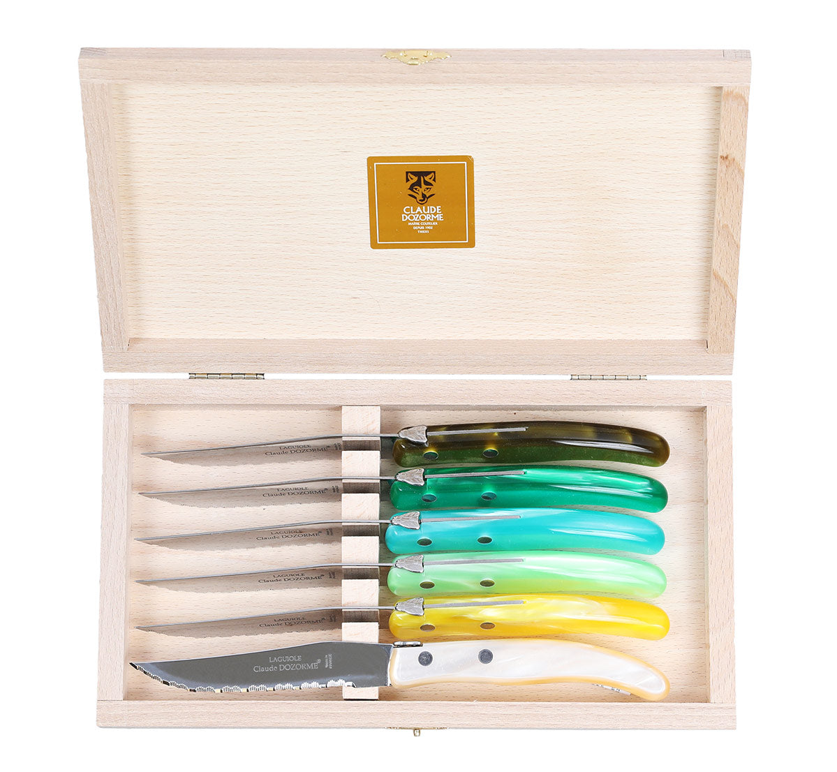 Laguiole Claude Dozorme Berlingot Set of Six Steak Knives