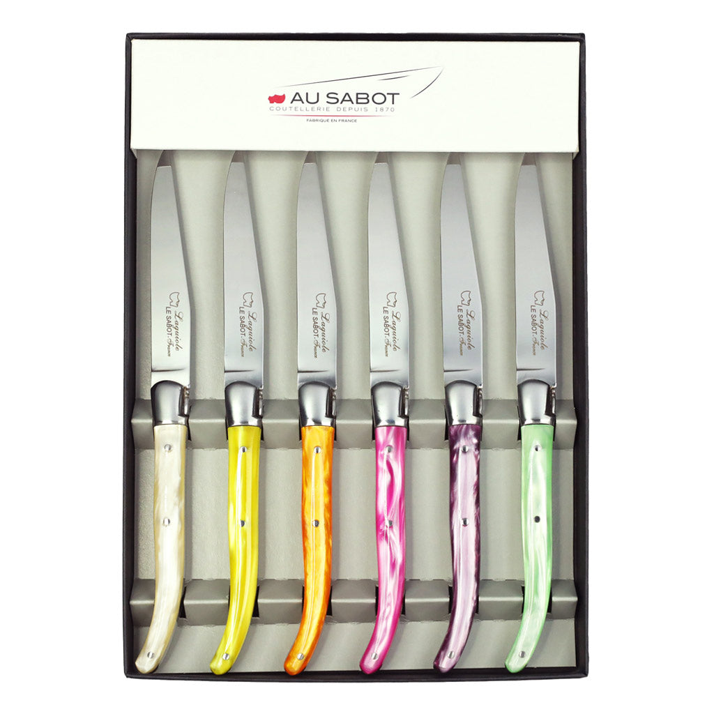 Laguiole Au Sabot Gift Box Set of Multi-color Set of Steak Knives– Bon  Marché