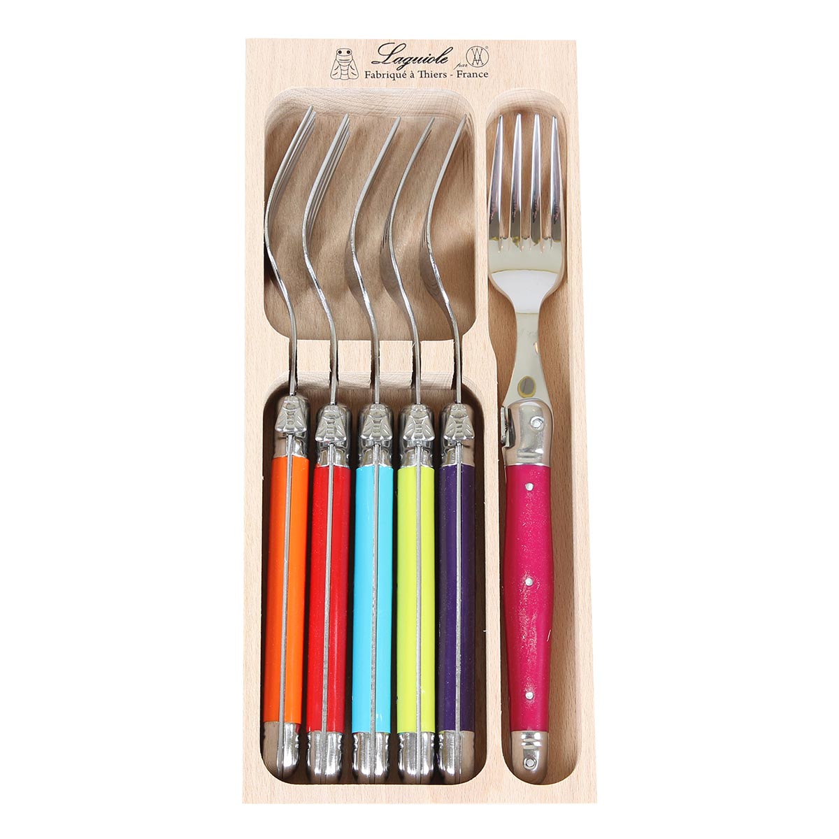 Laguiole André Verdier Set of 6 Forks - bonmarche